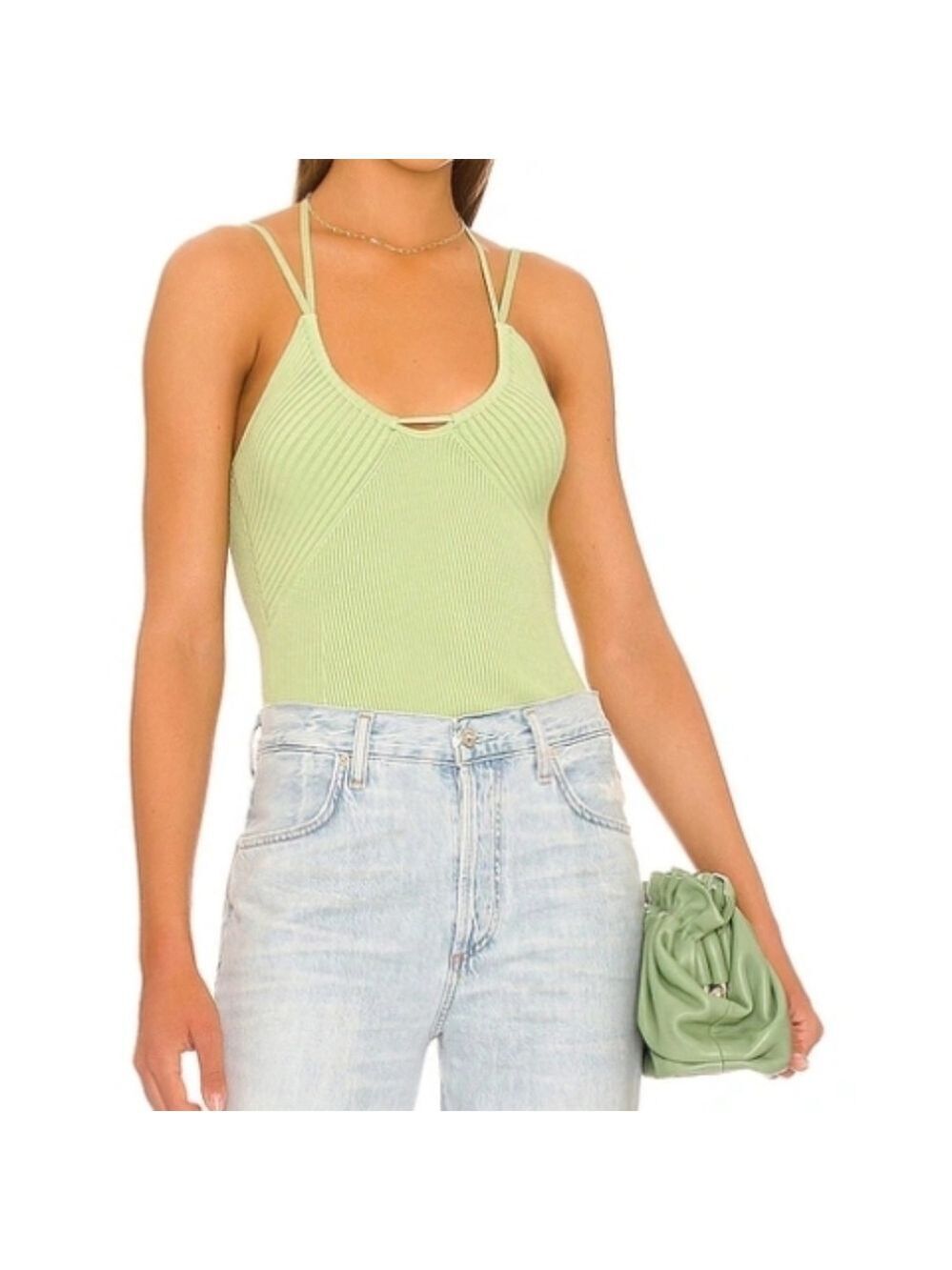 Jonathan Simkhai Hartley Halterneck Top Pear
